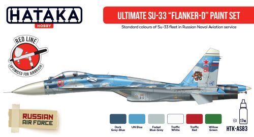 Набор красок Ultimate Su-33 "Flanker-D" краска Set 6x17ml Hataka Hobby HTK-AS83