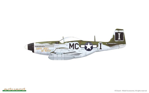 Збірна модель 1/48 гвинтовий літак P-51D-5 Mustang Weekend edition Eduard 84172