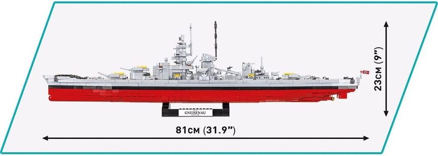 мУчебный конструктор корабль German Battleship Gneisenau - World War II COBI 4835