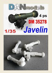 Сборная модель 1/35 ПТРК Javelin FGM-148 с блоком прицела (4 шт.) смола DAN Models 35278