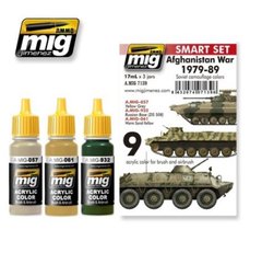 Set of acrylic paints Soviet armored vehicles in Afghanistan Ammo Mig 7139