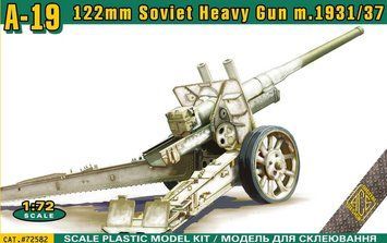 Assembly model 1:72 heavy gun 122 mm A-19 model 1931/37 ACE 72582