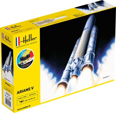 Сборная модель 1/125 одноразовая европейская ракета-носитель Ariane V Стартовый набор Heller 56441