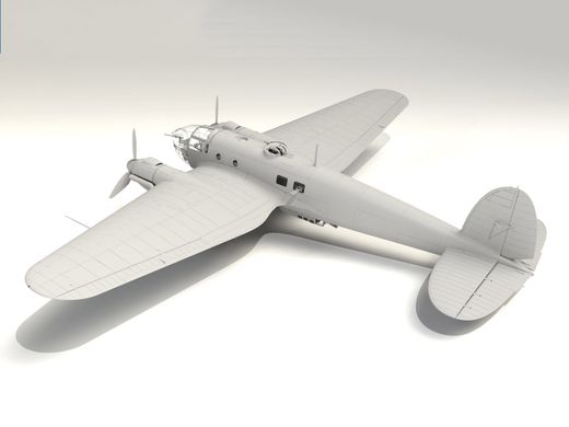 Сборная модель 1/48 самолет He 111H-20, Немецкий бомбардировщик 2 Мировой войны ICM 48264