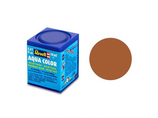 Акрилова фарба коричневий, матовий, 18 мл. Aqua Color Revell 36185