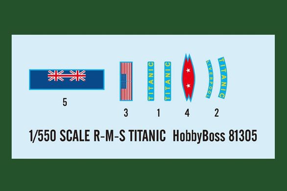Assembled model 1/550 liner R.M.S. Hobby Boss 81305 Titanic