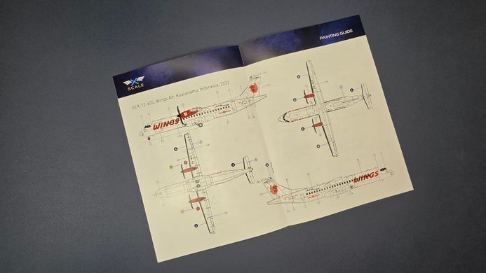 Сборная модель самолета ATR-72-600 авиакомпании Wings Air в масштабе 1:144, X-Scale X144013