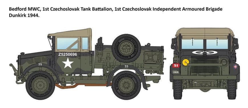 Збірна модель 1:72 вантажівка Bedford MWC Water Bowser Truck (Late production) IBG 72164