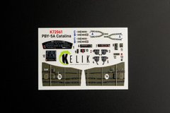 3D Stickers 1/72 PBY-5A Catalina Interior for Tamiya Kelik Kit K72061, In stock
