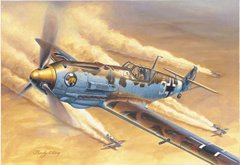 Assembled model aircraft 1/32 German IIWW fighter Messerschmitt Bf 109E-4/Trop Trumpeter 02290