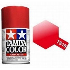 Аэрозольная краска TS-18 Metallic Red (Красный металлик) краска спрей 100 мл. (Tamiya-85018)