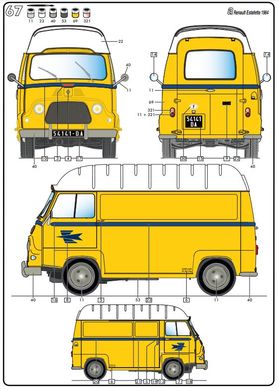 Збірна модель 1/24 мікроавтобус Renault Estafette Highroof Стартовий набір Heller 56740