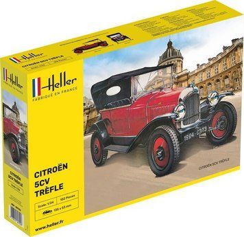 Prefab model 1/24 car Citro&euml;n 5CV Trefle Heller 80702