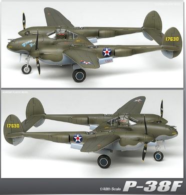 Сборная модель 1/48 самолет P-38F "Glacier Girl" Academy 12208