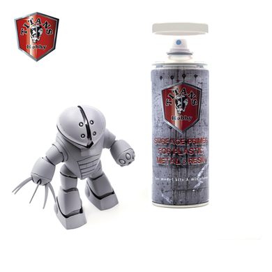 Paint spray for plastic, metal and resin primer light gray matte 400 ml TITANS HOBBY TTH102