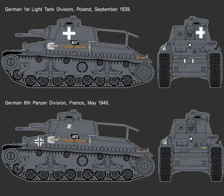 Assembly model 1:35 tank Pz.bef.wg.35(t) "German Command Tank" Academy 13313