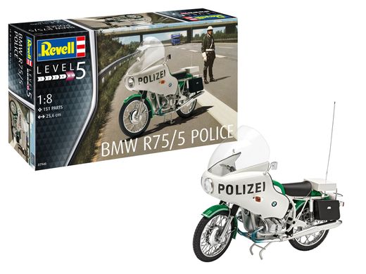 Сборная модель полицейского мотоцикла BMW R75/5 Revell 07940 1:8