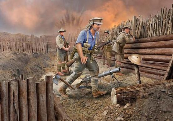 Фигуры 1/35 пехота АНЗАК (1915 г.) Первая мировая война Revell 02618