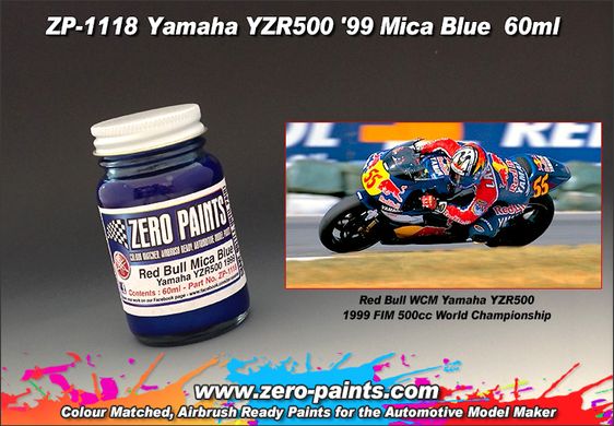 Краска Zero Paints синяя Yamaha YZR500 '99 (Red Bull) 60 мл ZP-1118