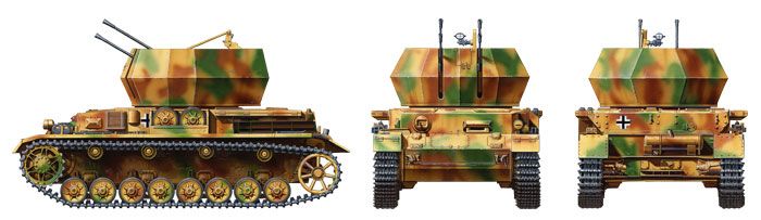 Збірна модель 1/48 Самохідна зенітна установка Flakpanzer IV Wirbelwind Tamiya 32544