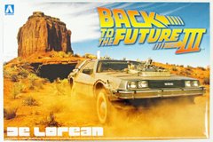 Сборная модель 1/24 автомобиль Back to the Future III DeLorean Road/Rail Aoshima 05918