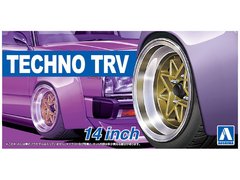 Комплект коліс Felgi Techno TRV 14inch Aoshima 05386 1/24, В наявності