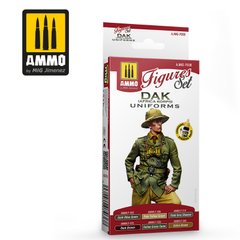 Набір фарб Dak Uniforms (Afrika korps) Figures set AmmoMig 7038