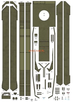 Бумажная модель 1/25 британский быстрый танк Crusader IICS WAK 1/19