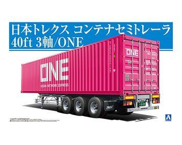 Збірна модель 1:32 причеп NIPPON TREX Container Trailer/Ocean Network Express Aoshima 05584