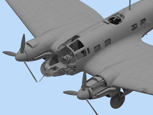 Сборная модель 1/48 самолет He 111H-3 ВВС Румынии, Бомбардировщик II СВ ICM 48266