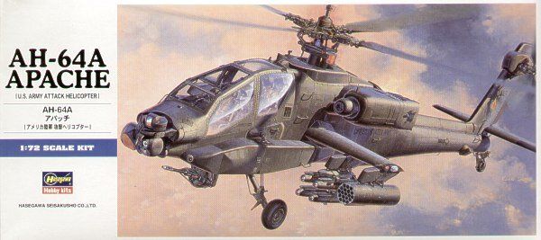Збірна модель 1/72 гелікоптер AH-64A Apache Hasegawa 00436
