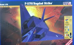 Збірна модель 1/72 літак з Stealth F-117A Bagdad Strike Стартовий набір Mistercraft SE-07