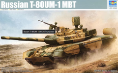 Сборная модель 1/35 основной боевой танк Т-80УМ-1 Снежный Барс T-80 UM-1 MBT Trumpeter 09526