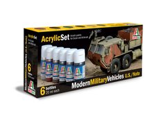 Italeri 442AP Acrylic paint set Modern US/NATO military equipment 6 pcs