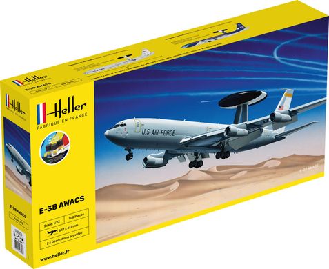 Prefab model 1/72 E-3B AWACS aircraft Heller 56308 Starter Kit