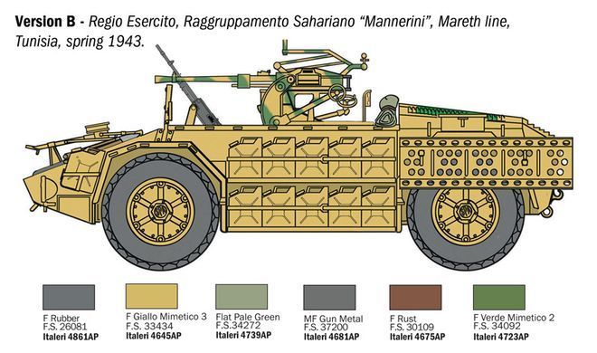 Сборная модель 1:72 бронеавтомобиль AS 42 Sahariana Italeri 97044