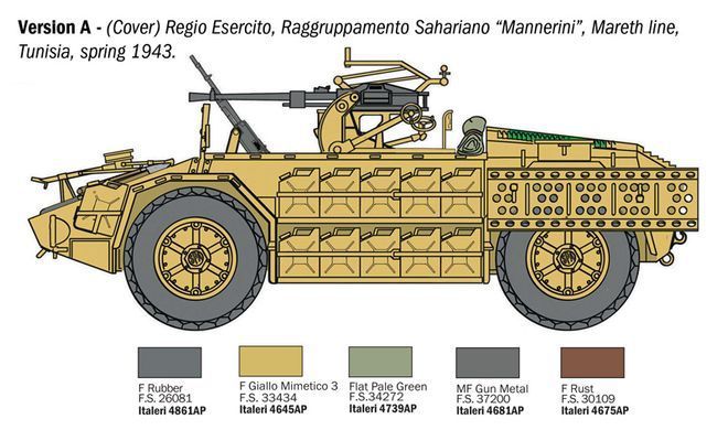 Сборная модель 1:72 бронеавтомобиль AS 42 Sahariana Italeri 97044
