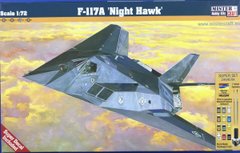Збірна модель 1/72 літак з властивостями Stealth F-117A Night Hawk Стартовий набір Mistercraft SE-05