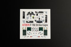 Интерьерные 3D наклейки 1/72 F-15E Strike Eagle для комплекта Hasegawa Kelik K72070, В наличии