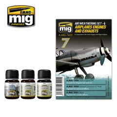 Набір ефектів для двигунів і вихлопів Airplane Engines and Exhausts Ammo Mig 7420