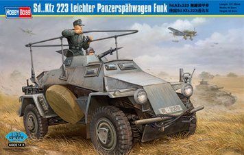 Assembled model 1:35 armored car Sd.Kfz. 223 Leichter Panzerspahwagen Funk Hobby Boss 82443
