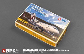 Сборная модель 1:144 самолет Canadair Challenger CL604/605 BPK 14406