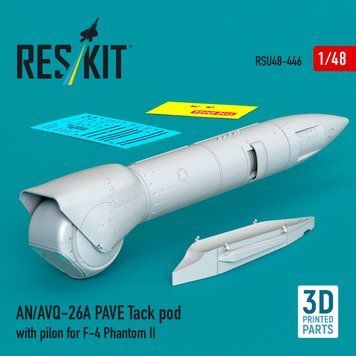 Масштабна модель 1:48 підвісний контейнер AN/AVQ-26A "Pave Tack" з пілоном для F-4 Phantom II 3D Res