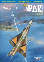 Paper model 1/33 French fighter in Israeli aviation painting Mirage III CJ WAK 11/
