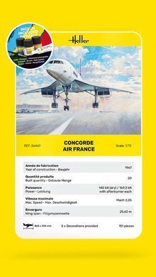 Стартовый набор 1:72 самолет Concorde Air France Heller 56469