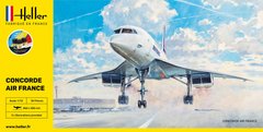 Сборная модель 1/72 самолет Starter Kit Concorde Air France Heller 56469