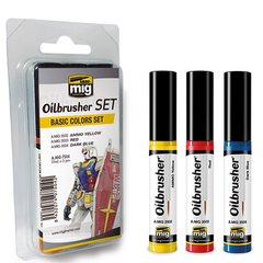 Набор маркеров для имитации потеков грязи Основные цвета (Basic Colors) Ammo Mig 7504