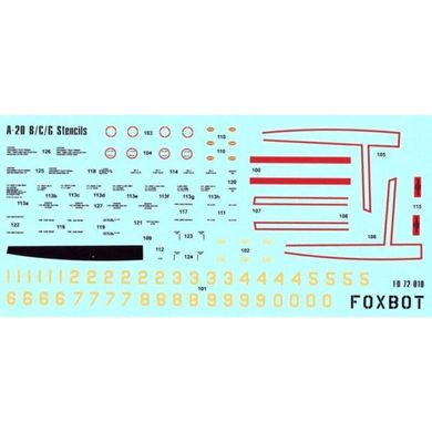 Декаль 1/72 Pin-Up Nose Art A-20 та технічні написи Частина 1 Foxbot 72-006, В наявності