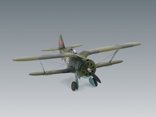 Збірна модель 1/48 літак I-153 "Чайка", радянський винищювач-біплан 2 Світової війни ICM 48095