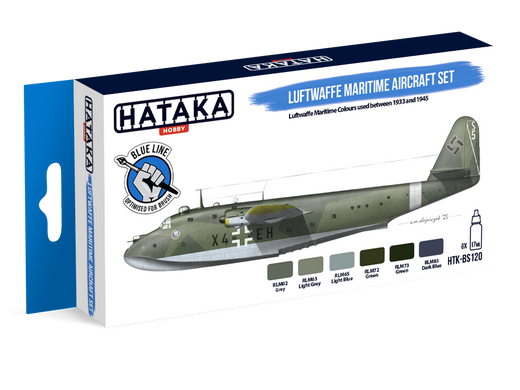 Набор акриловых красок Luftwaffe Maritime Aircraft 6x17ml Hataka Hobby HTK-BS120